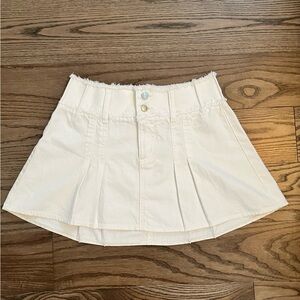 Garage White Pleated Skirt